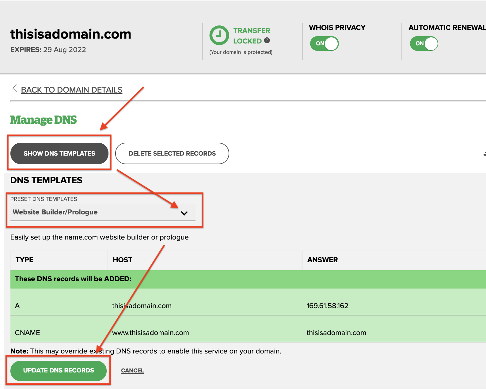 Dns support замена разрешена