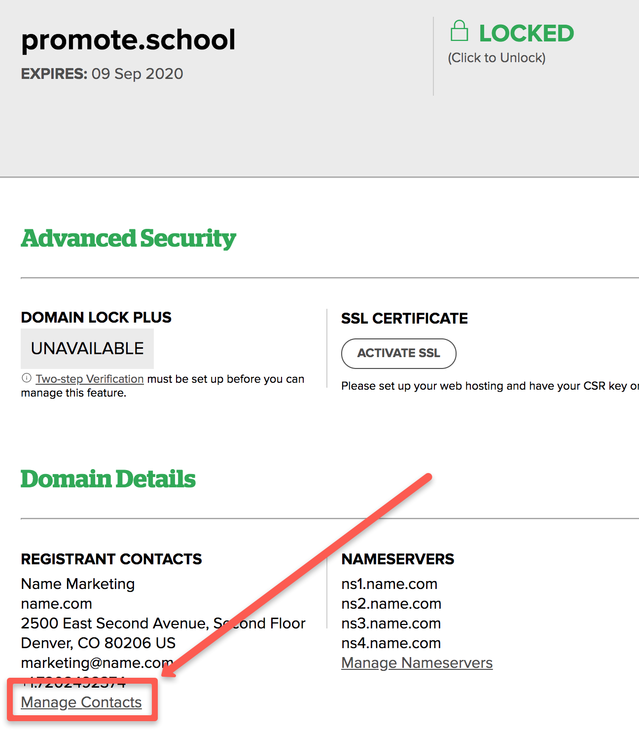 Find your current registrar or domain WHOIS information