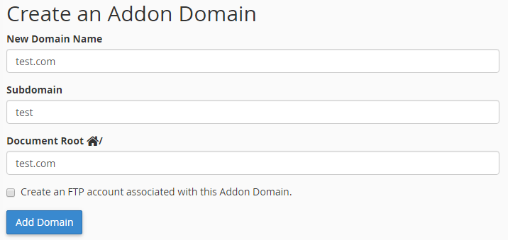 how do addons domain work